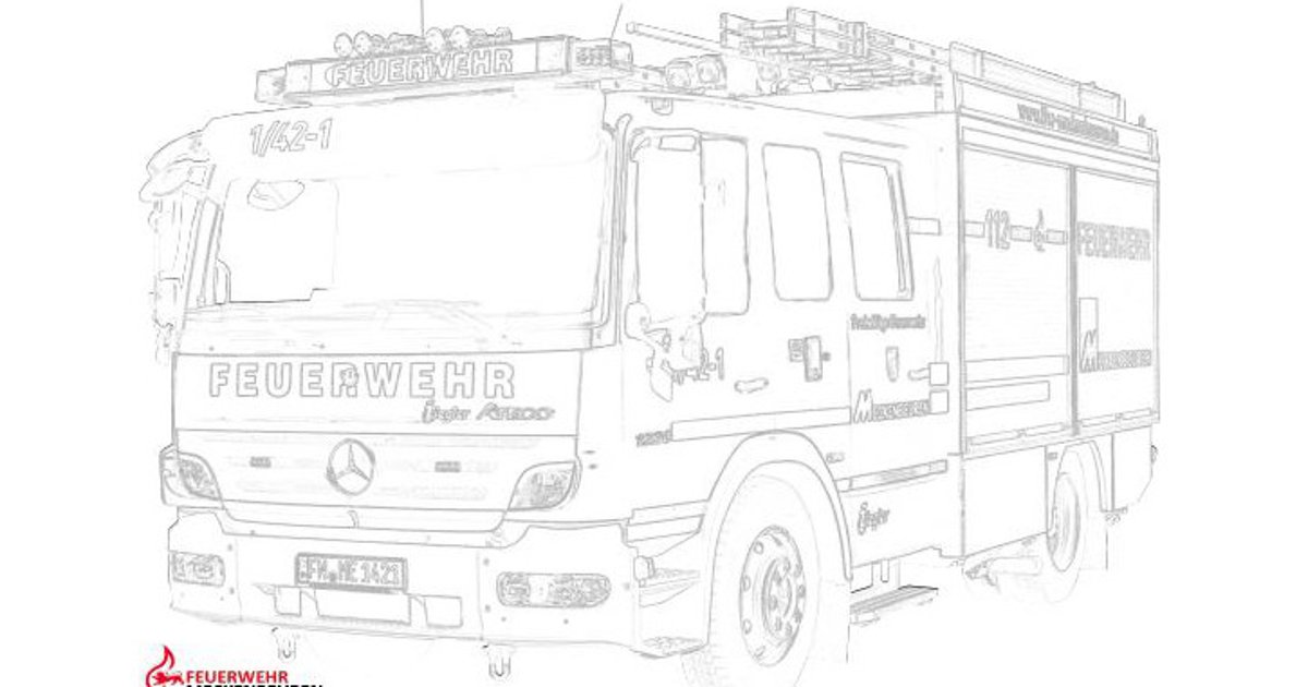 Ausmalbilder unserer Feuerwehrautos | Feuerwehr